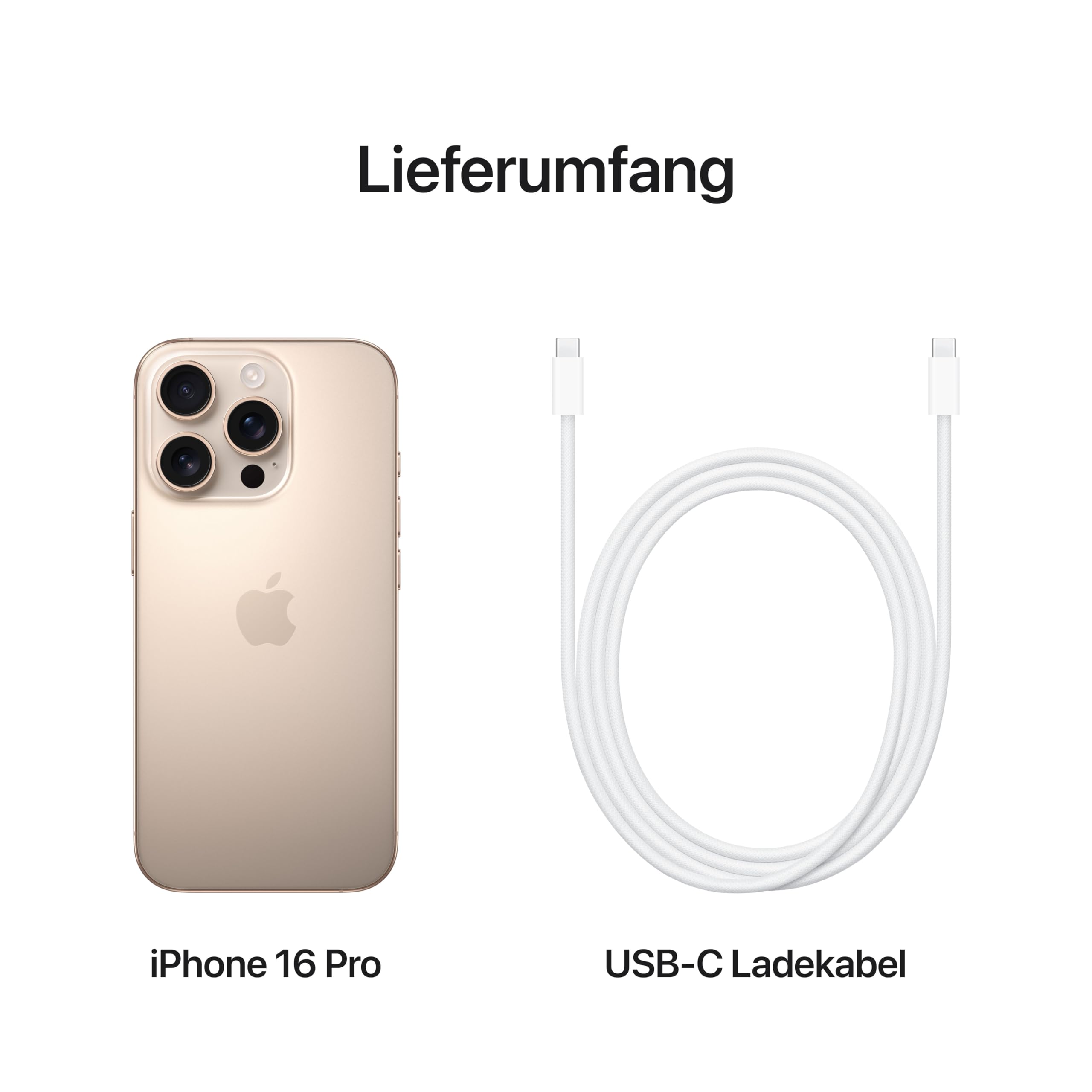 Apple iPhone 16 Pro 256 GB Smartphone Titan Wüstensand 5G