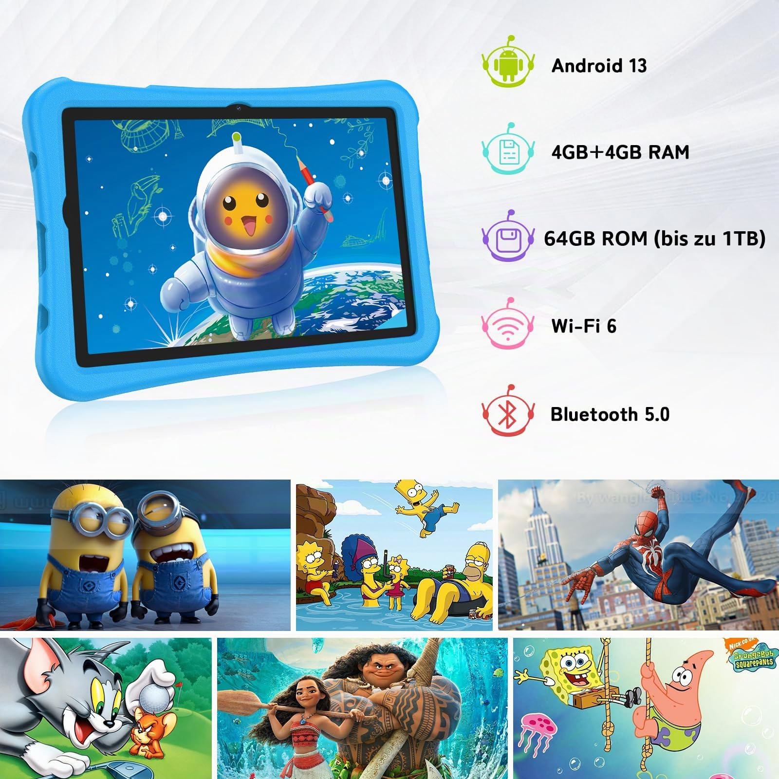 UMIDIGI G2 Kinder Tablet 10,1 Zoll 64GB mit Hülle
