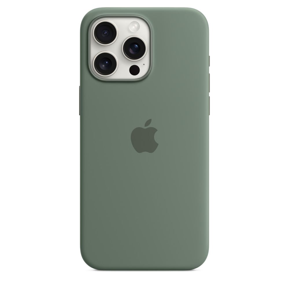 Apple iPhone 15 Pro Max Silikon Case Zypresse mit MagSafe