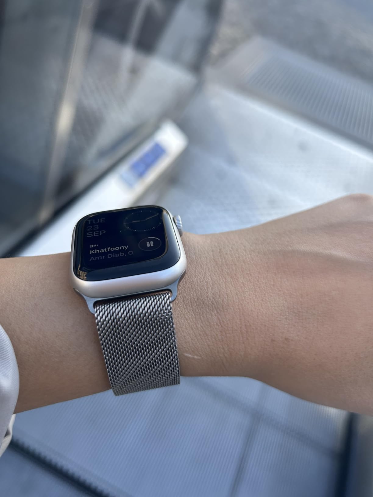 Apple Watch Milanaise Armband 40mm Natur Edelstahl