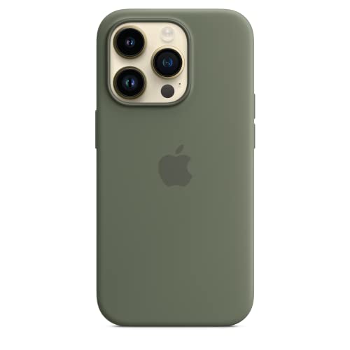 Apple iPhone 14 Pro Silikon Case MagSafe Oliv