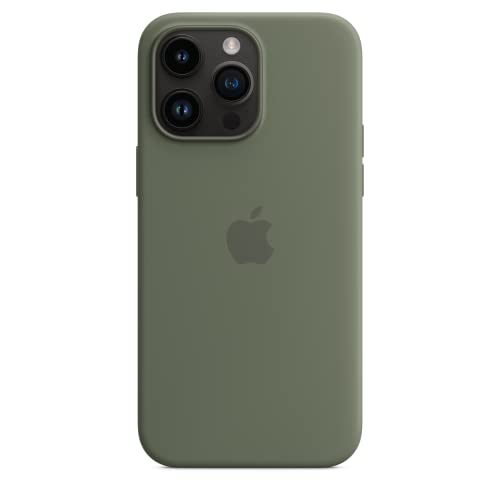 Apple iPhone 14 Pro Max Silikon Hülle mit MagSafe Oliv