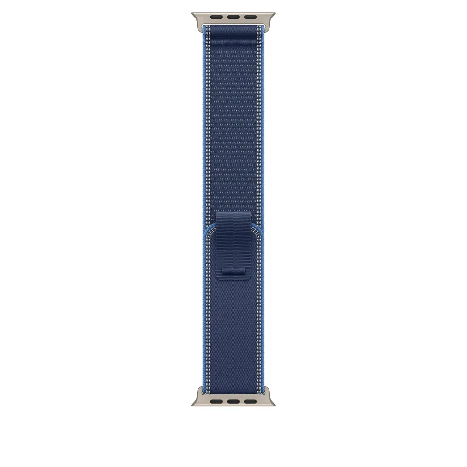 Apple Watch Trail Loop Armband 49mm Blau S/M Textil