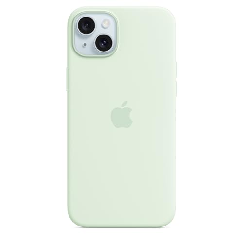 Apple iPhone 15 Plus Silikon Case MagSafe Blassmint