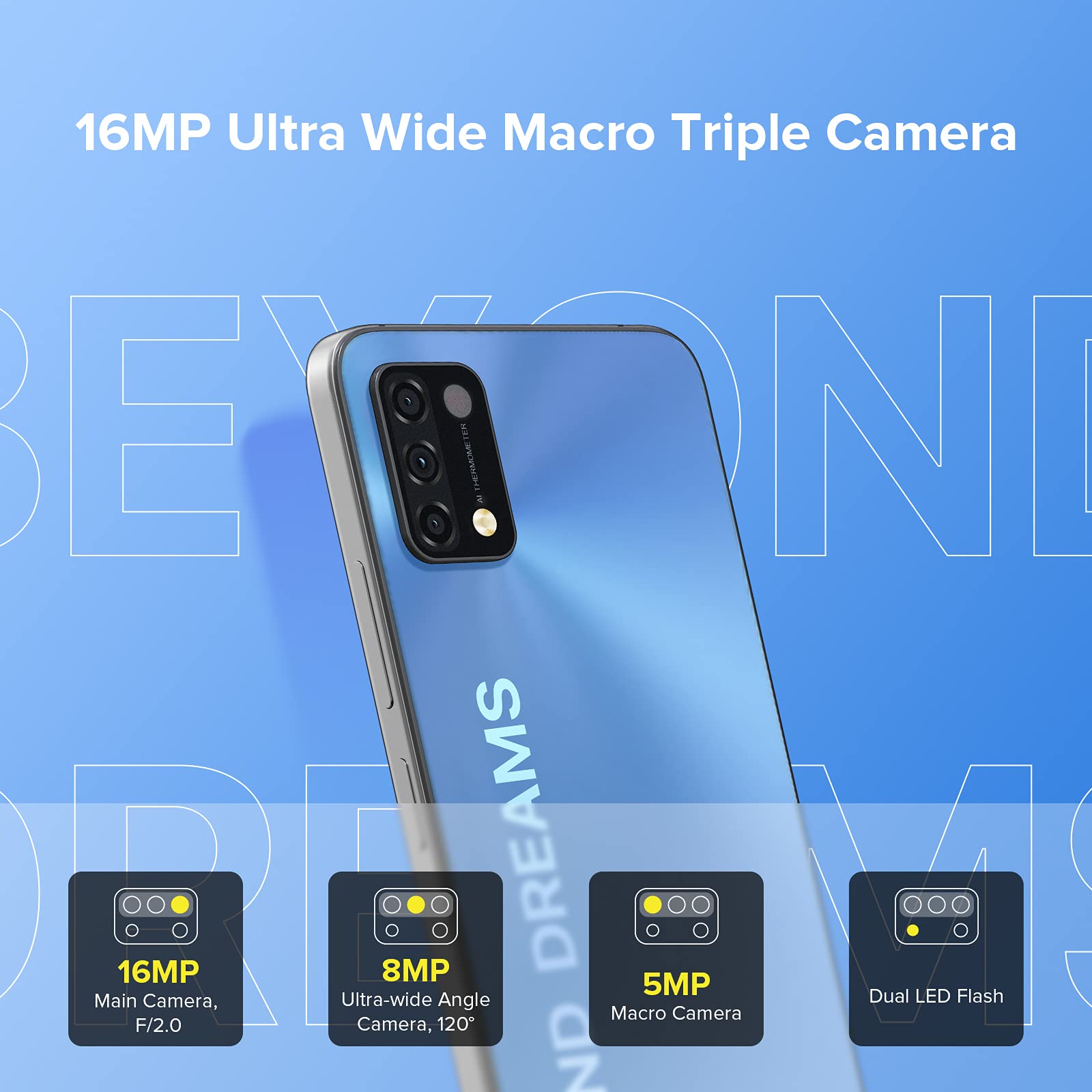 UMIDIGI A11 Smartphone 64GB ohne Vertrag Blau 5150mAh