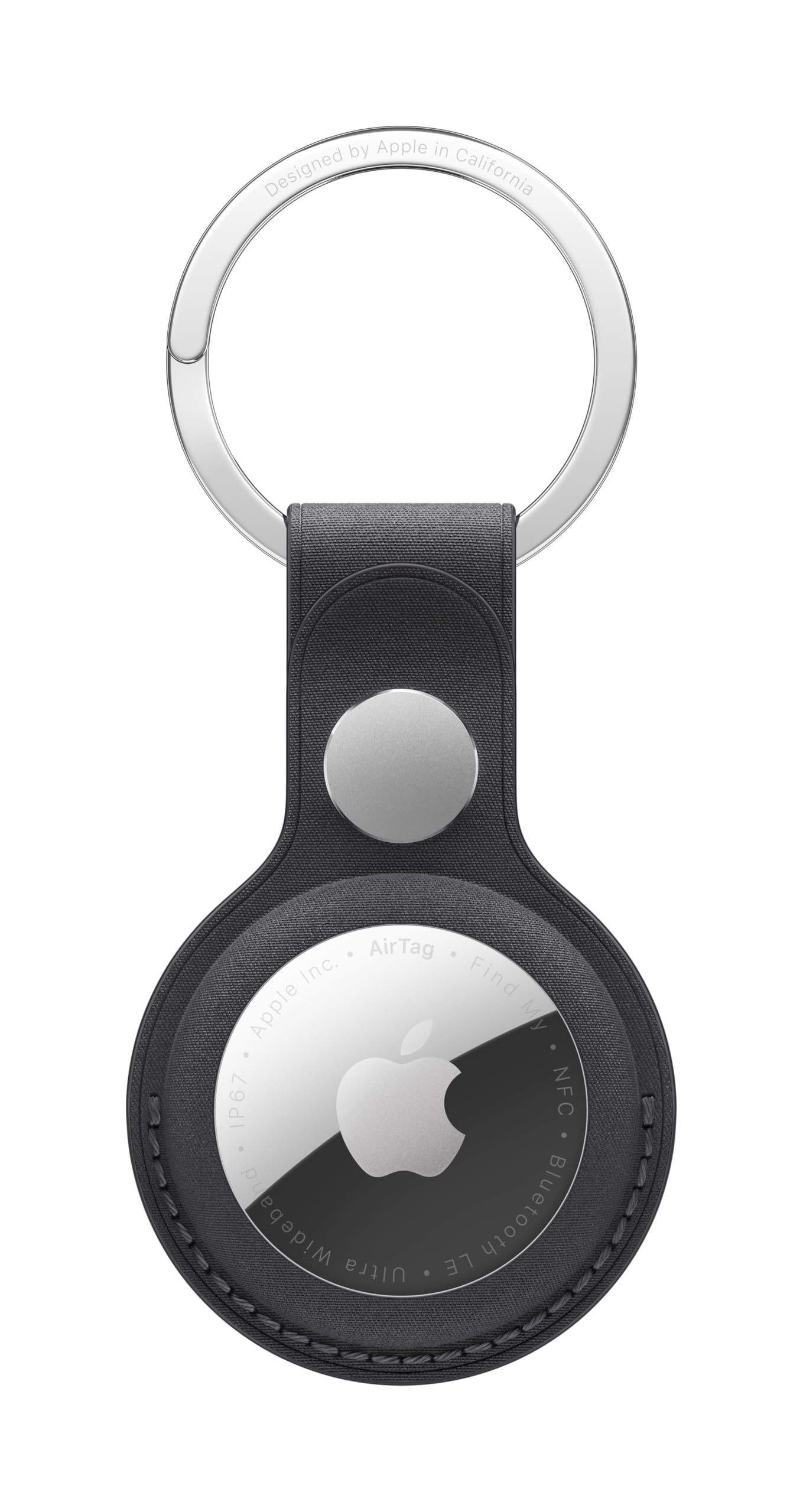 Apple AirTag Feingewebe Schlüsselanhänger Schwarz