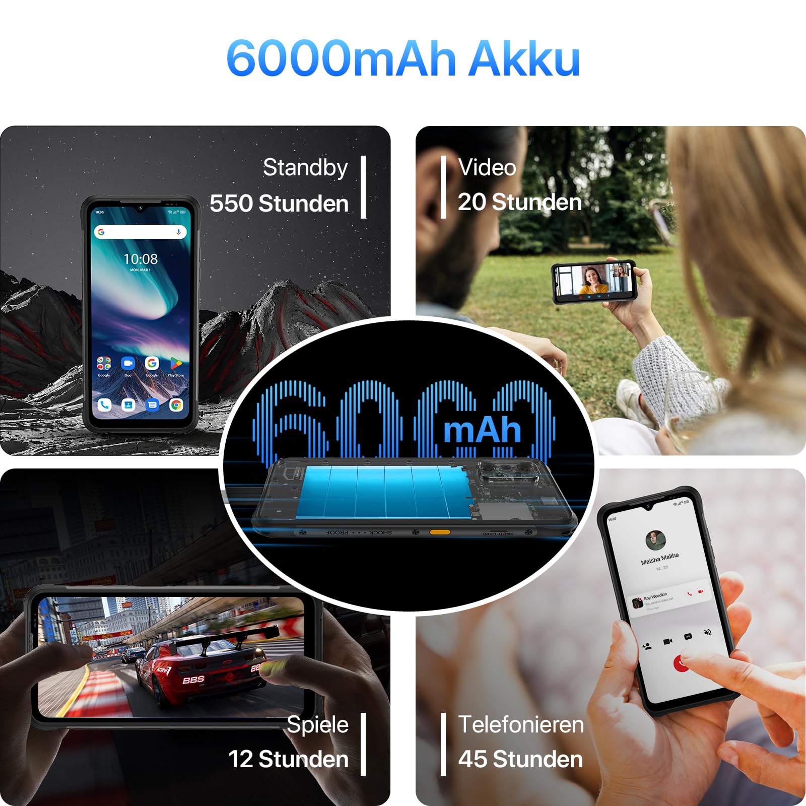 UMIDIGI BISON X20 Smartphone 128GB Outdoor-Handy IP68