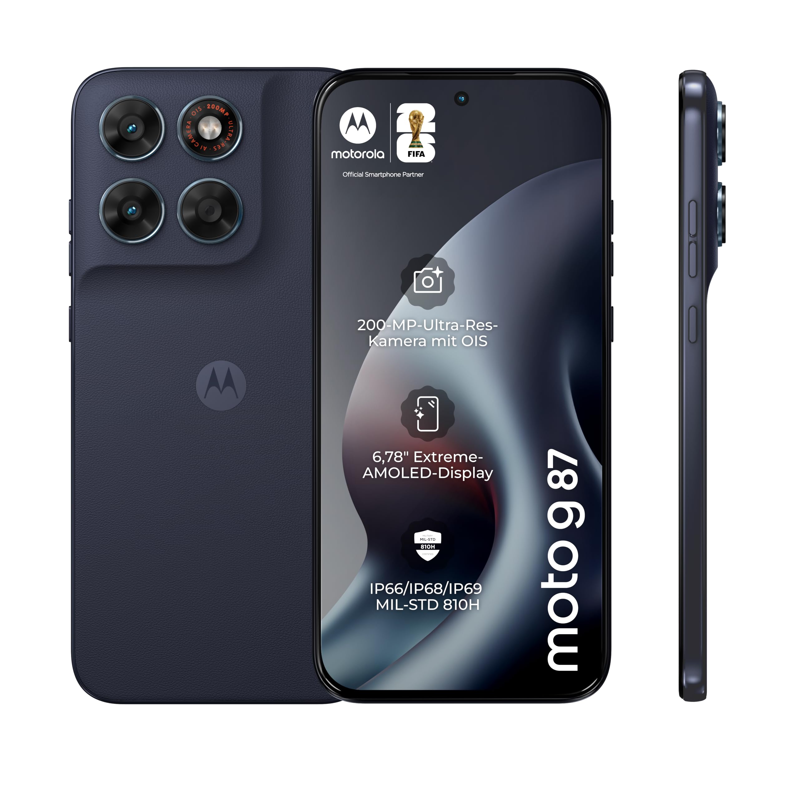 Motorola Moto g87 Smartphone 8/256GB Black 200 MP