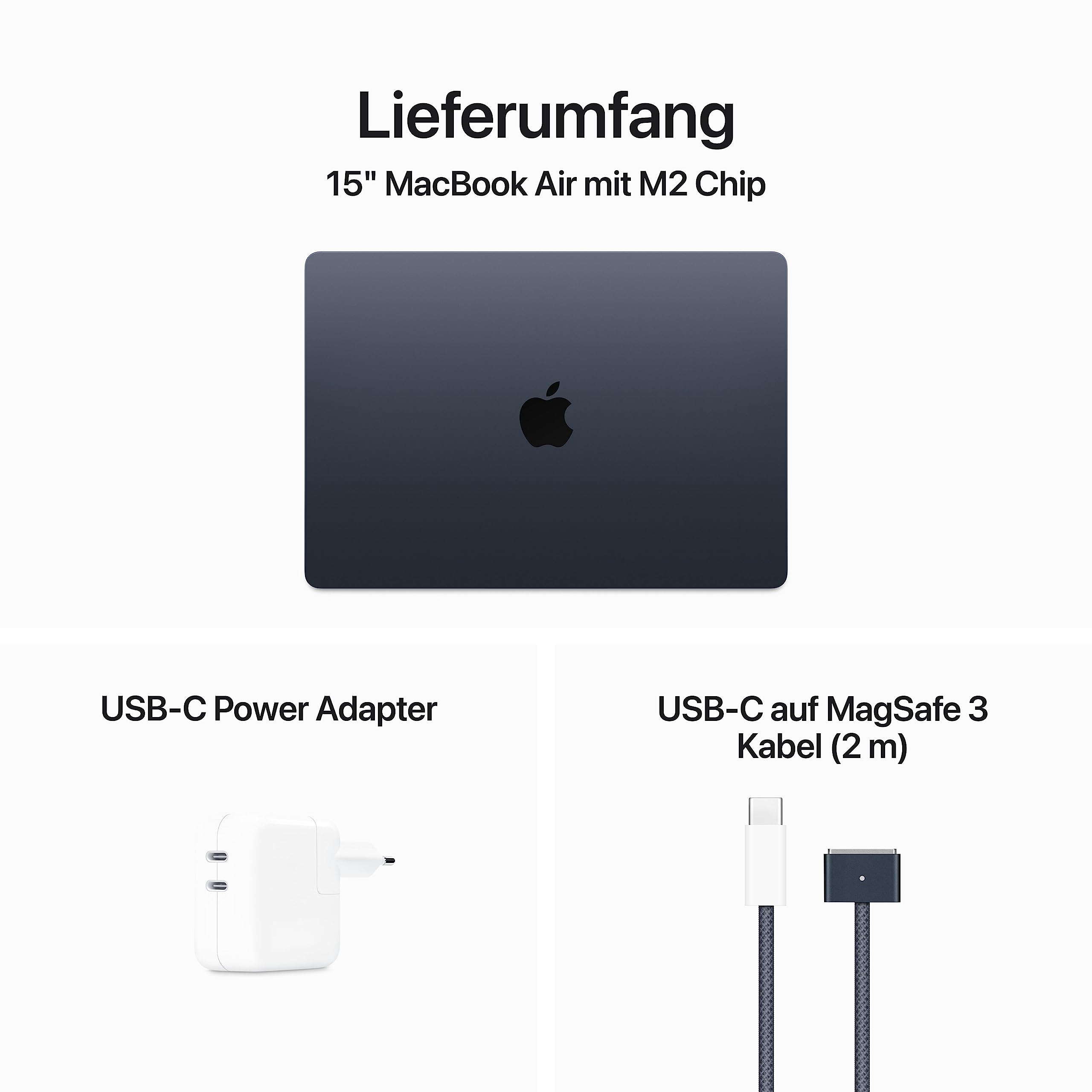 Apple MacBook Air M2 15,3" Laptop Mitternacht 8GB 512GB