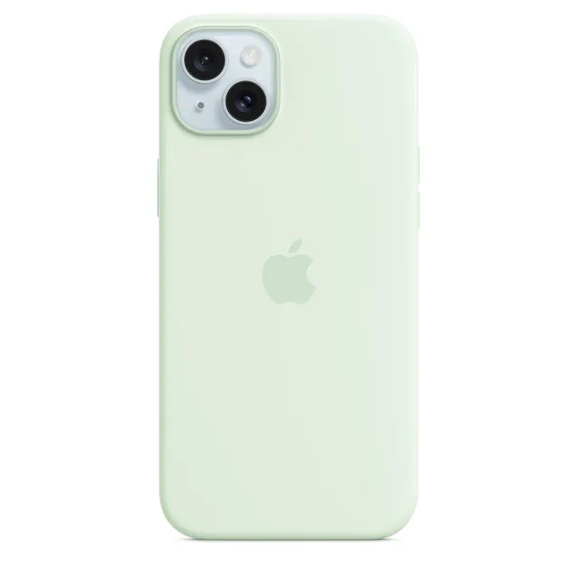 Apple iPhone 15 Plus Silikon Case MagSafe Blassmint