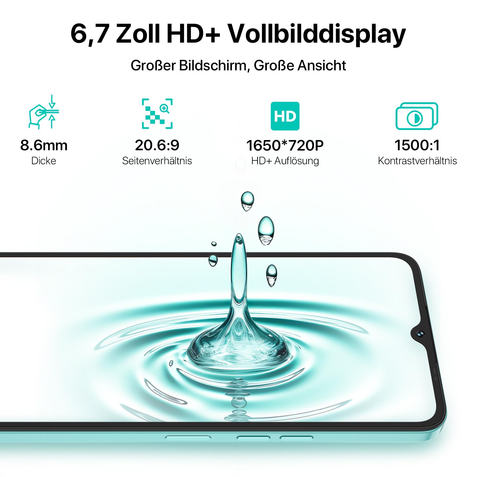 UMIDIGI A15 Smartphone 256GB Schwarz 16GB RAM