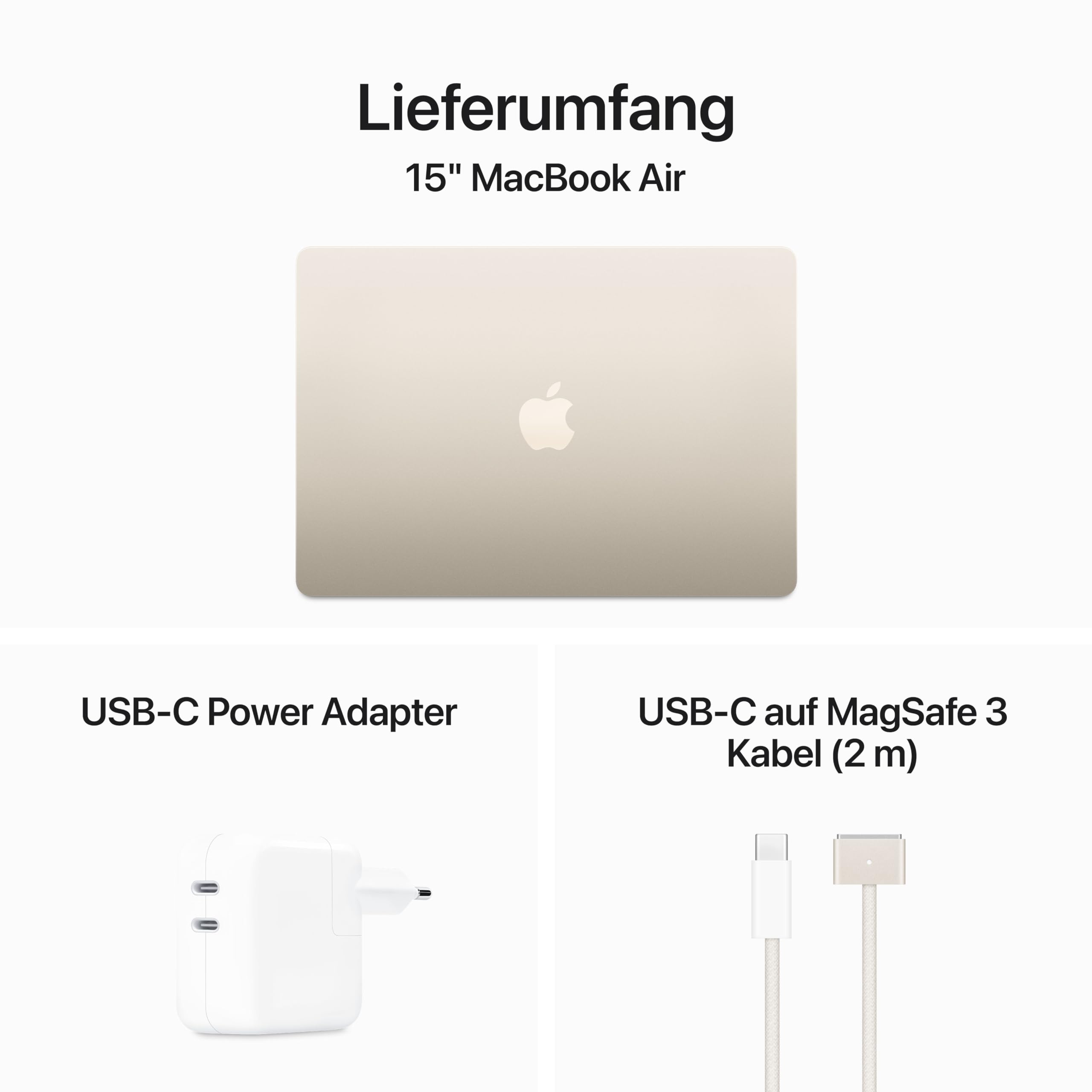 Apple MacBook Air 15 M3 Laptop 512GB Polarstern