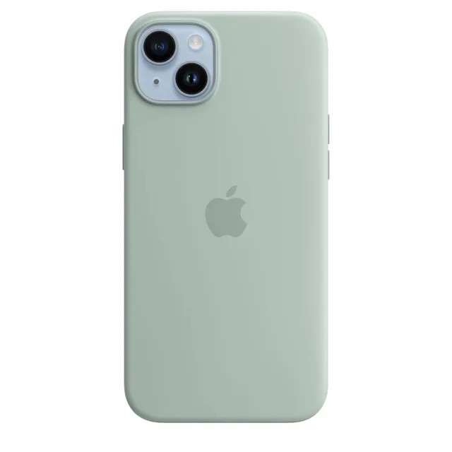 Apple iPhone 14 Plus Silikon Case Hülle Agavengrün MagSafe