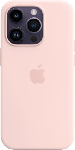 Apple iPhone 14 Pro Silikon Hülle Kalkrosa MagSafe