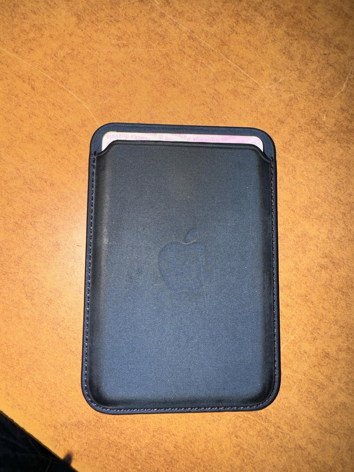 Apple iPhone Feingewebe Wallet MagSafe Schwarz Kartenetui