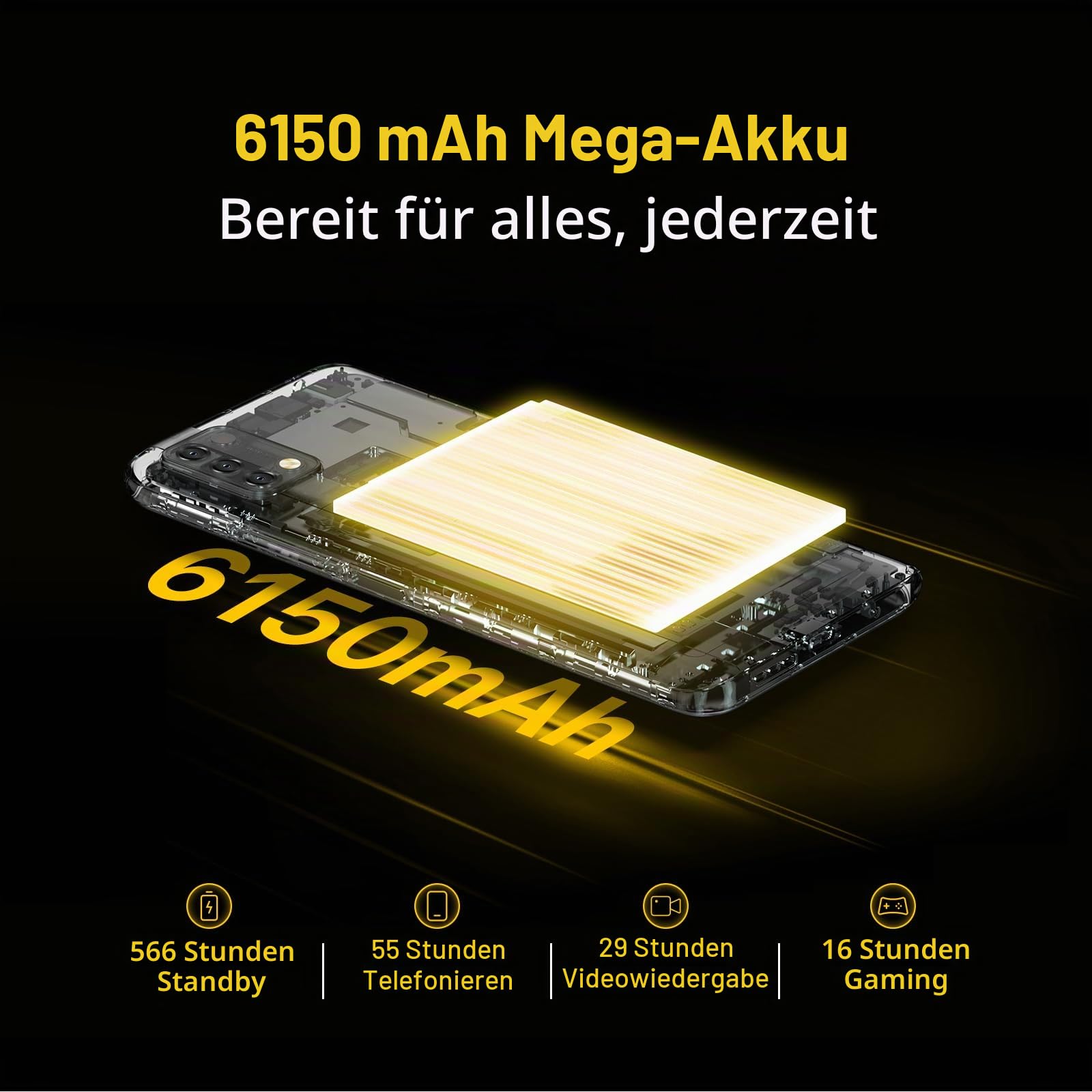 UMIDIGI Power 5S Handy 32GB Grün 6150mAh 6,53 Zoll