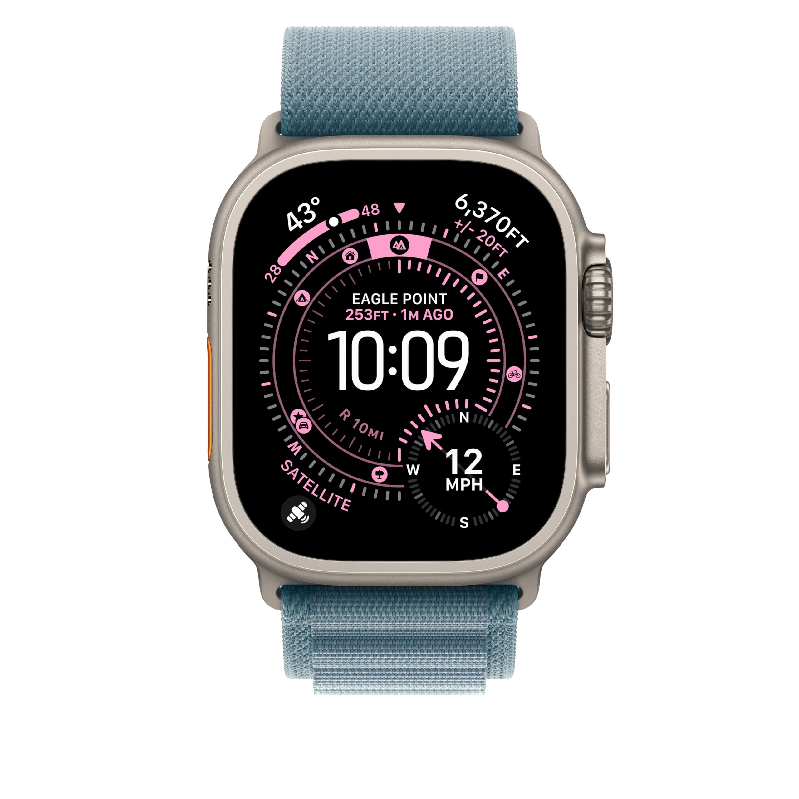 Apple Watch Alpine Loop Armband 49 mm Hellblau S