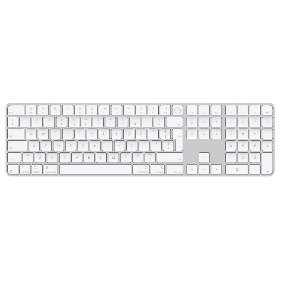 Apple Magic Keyboard Touch ID Ziffernblock Tastatur Weiß Englisch Intl