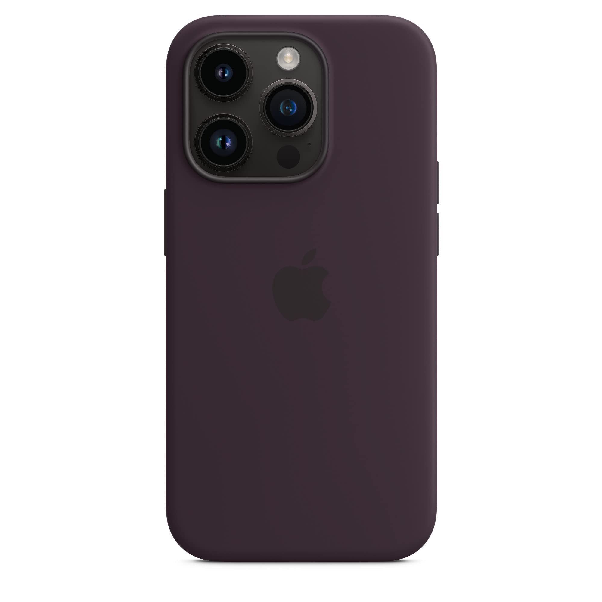 Apple iPhone 14 Pro Silikon Hülle Holunder MagSafe