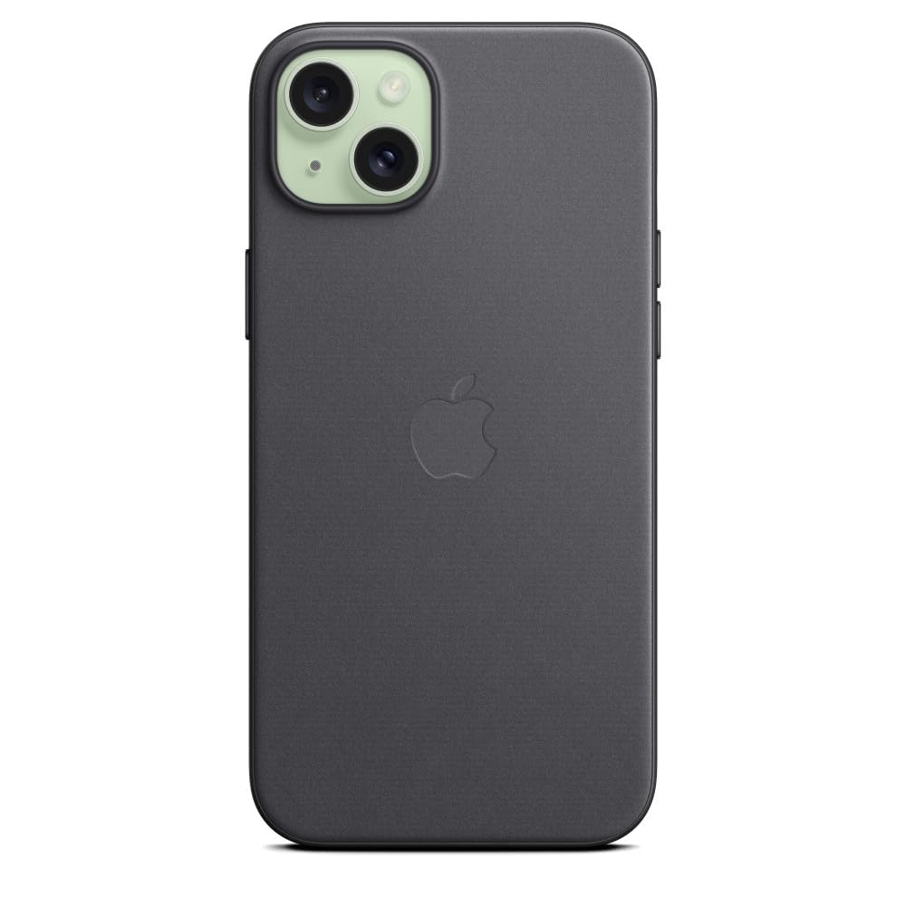 Apple iPhone 15 Plus Feingewebe Case MagSafe Schwarz