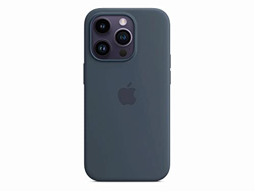 Apple iPhone 14 Pro Silikon Case MagSafe Sturmblau