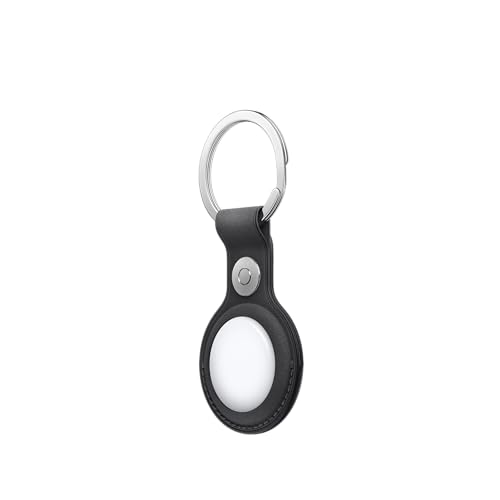 Apple AirTag Feingewebe Schlüsselanhänger Schwarz Edelstahl