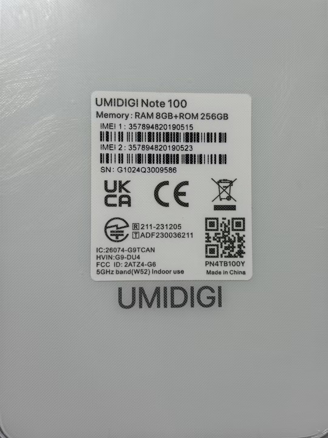 UMIDIGI Note 100 Smartphone 128GB 12GB RAM 50MP NFC