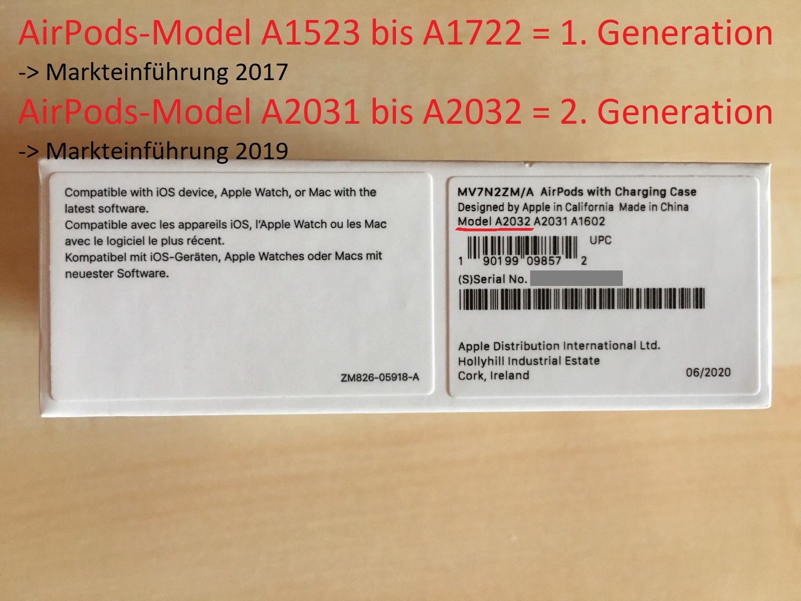 Apple AirPods 2. Generation Ladecase Kopfhörer Weiß