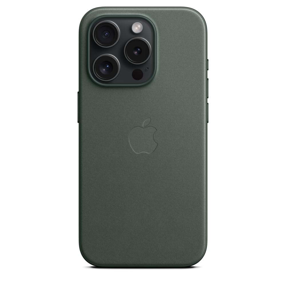 Apple iPhone 15 Pro Feingewebe Hülle Immergrün mit MagSafe