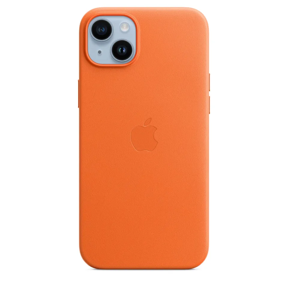 Apple iPhone 14 Plus Lederhülle MagSafe Orange