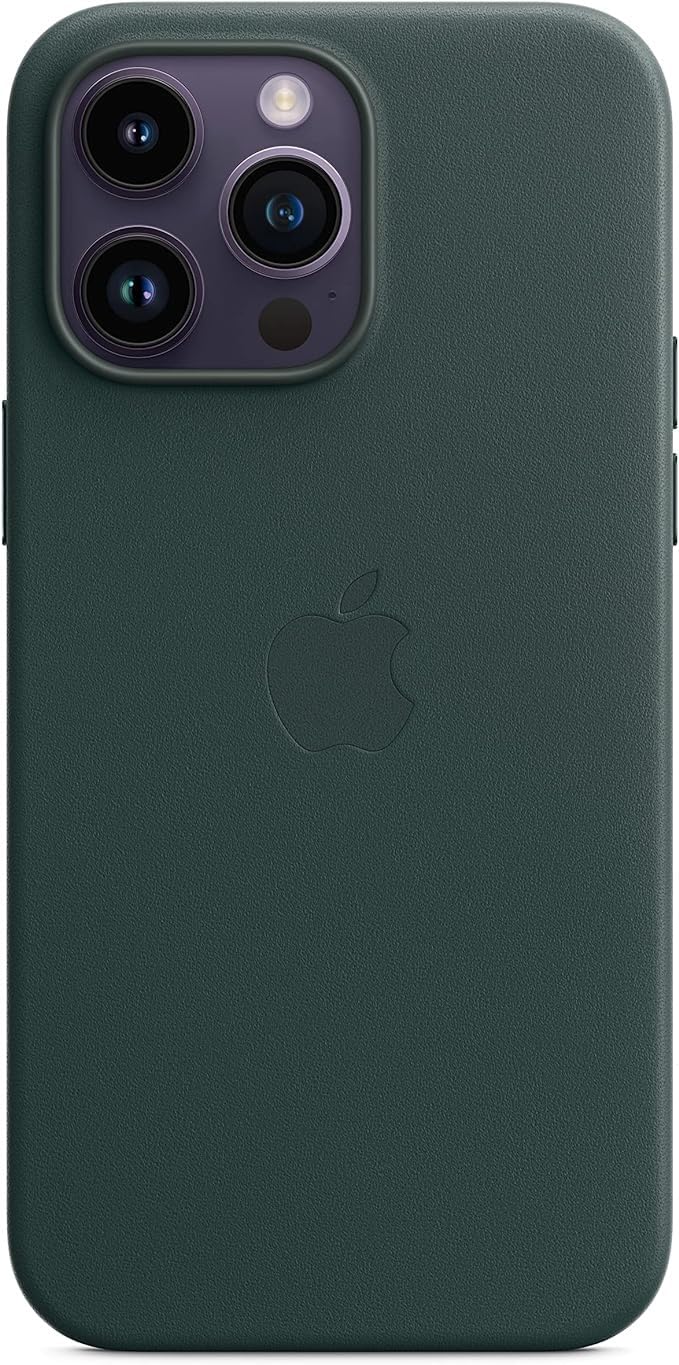 Apple iPhone 14 Pro Max Leder Case Hülle Waldgrün MagSafe