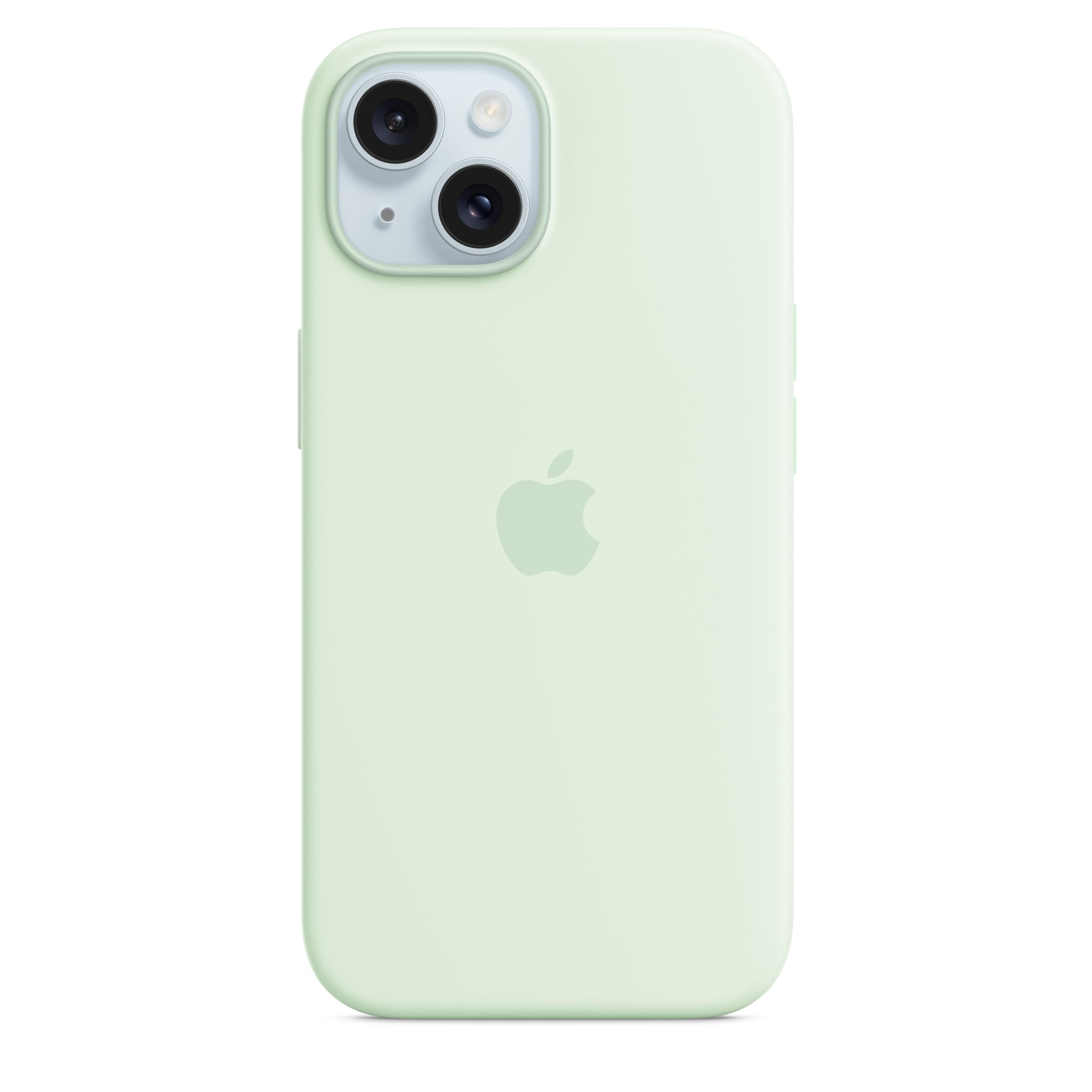 Apple iPhone 15 Silikon Case mit MagSafe Hülle Blassmint