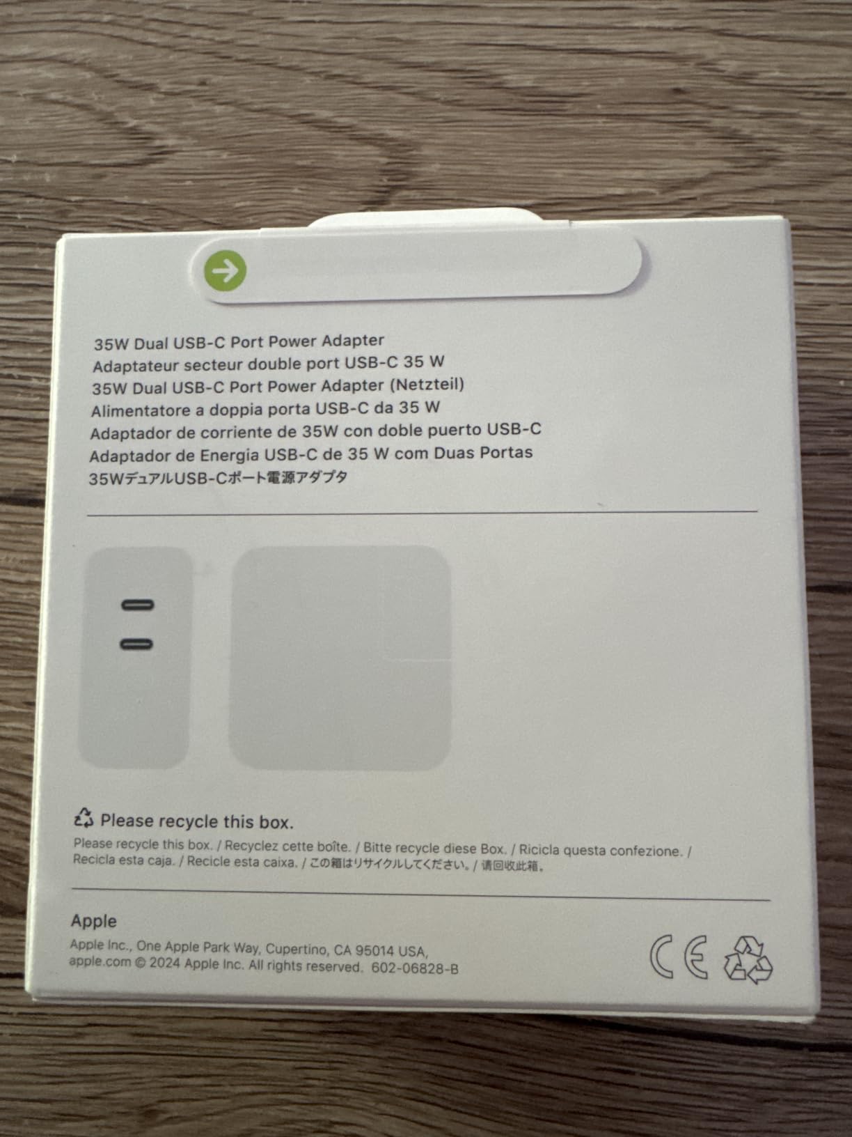 Apple 35W Dual USB-C Port Power Adapter Ladegerät 35W