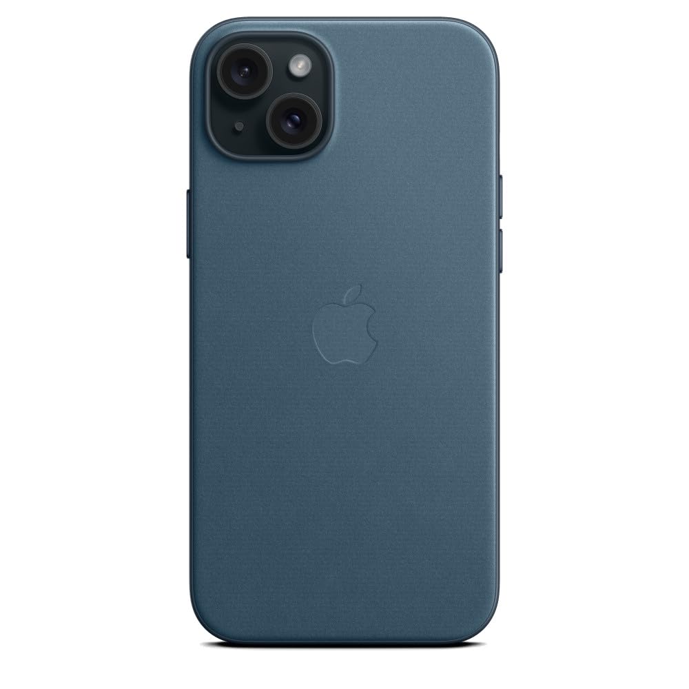 Apple iPhone 15 Plus Feingewebe Case MagSafe Pazifikblau