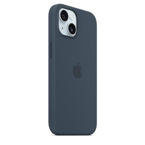 Apple iPhone 15 Silikon Hülle MagSafe Sturmblau Schutzhülle