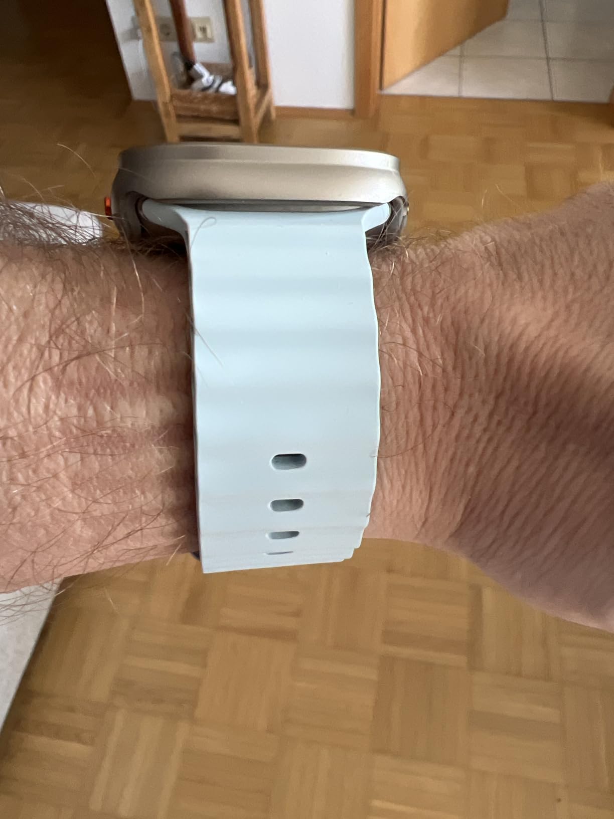 Apple Watch Ocean Band 49 mm Armband Kristallblau Elastomer