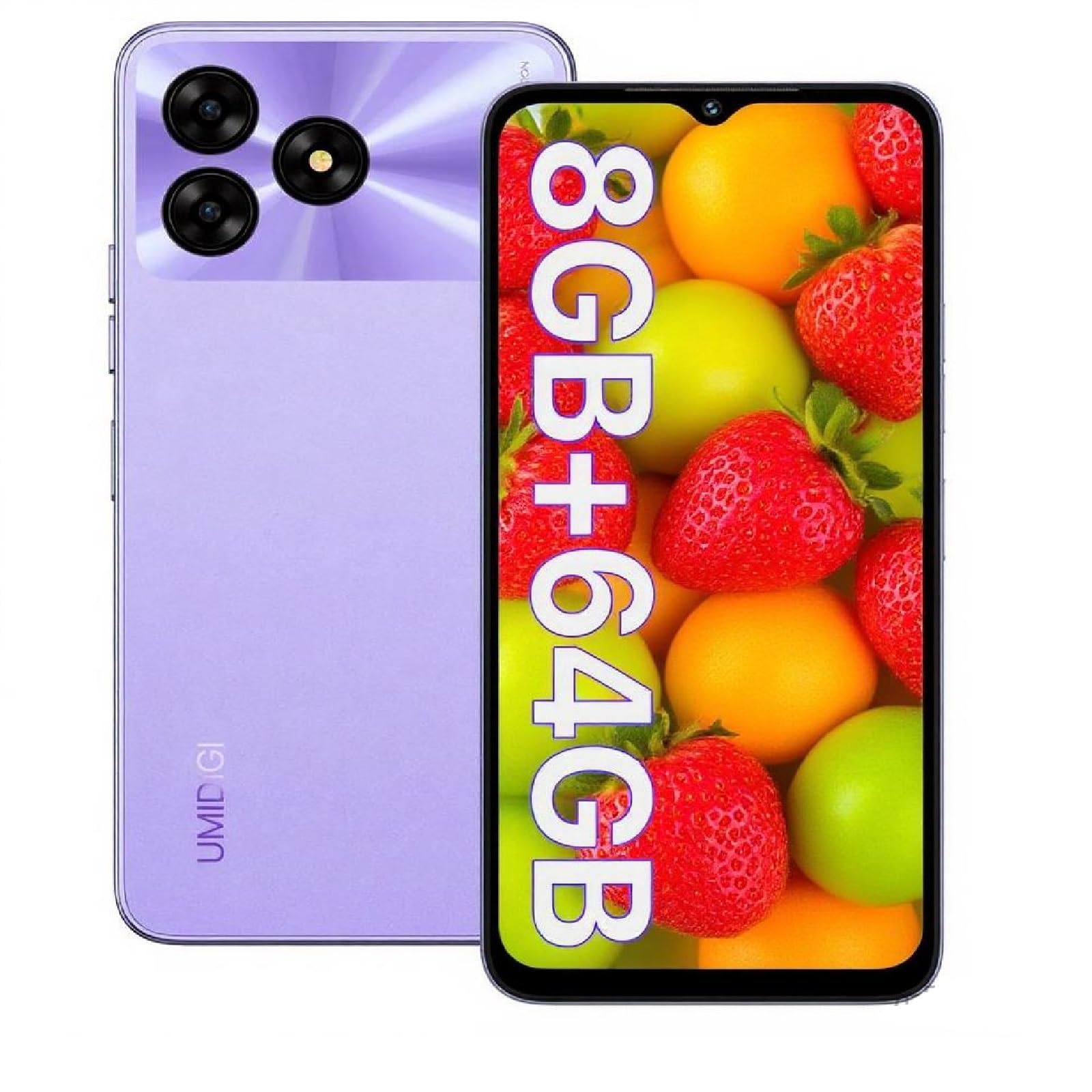 UMIDIGI G5A Smartphone 64GB 6,52 Zoll Violett Android 13