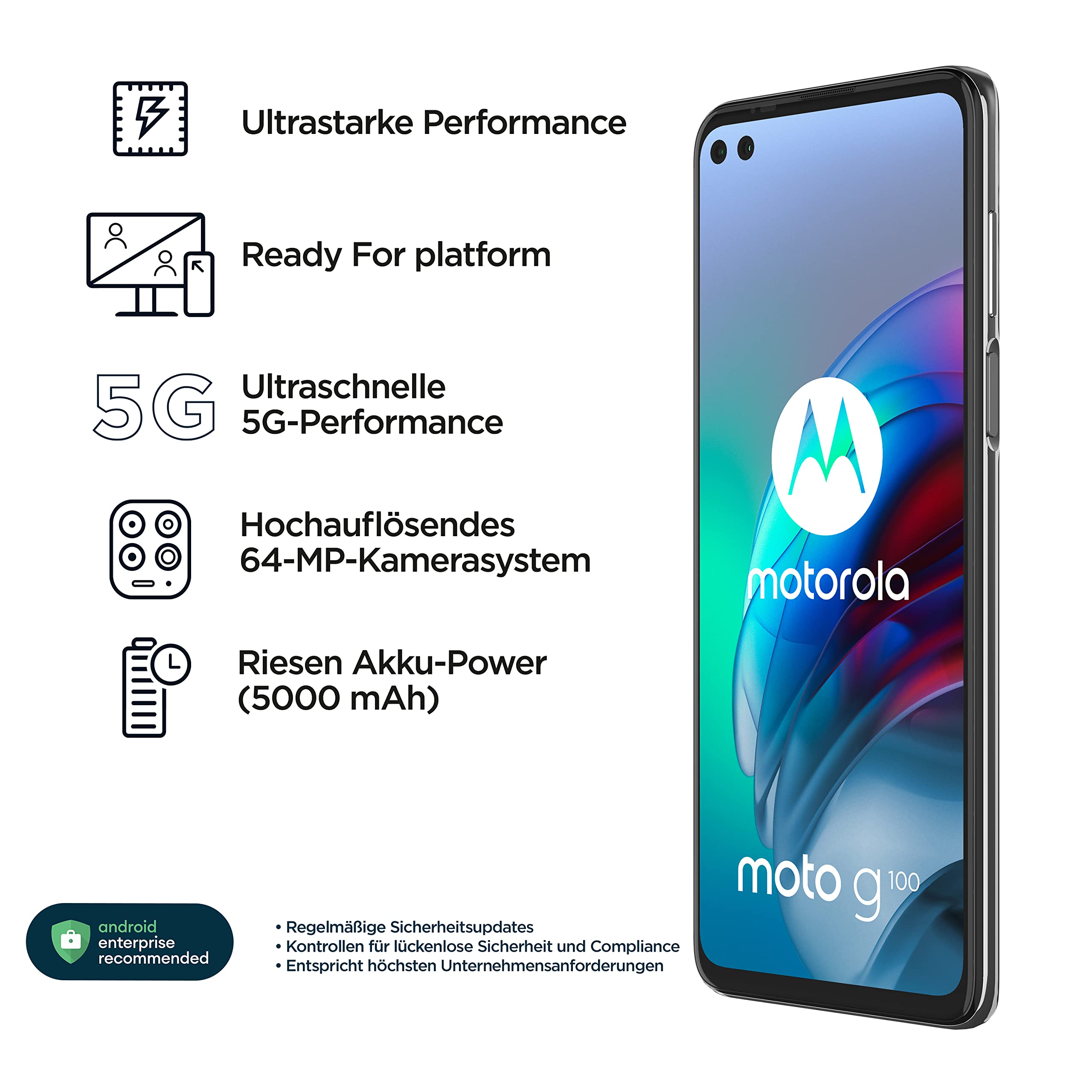 Motorola moto g100 Smartphone 128GB Grau
