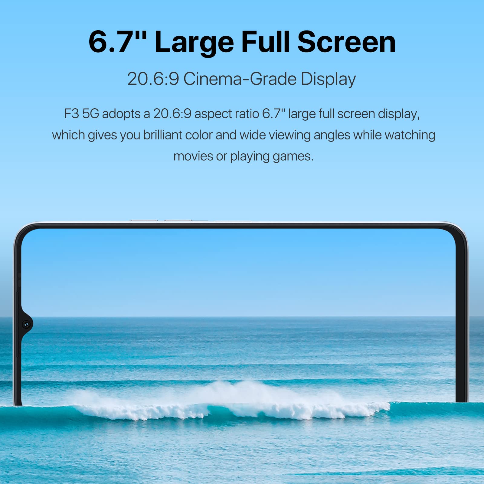 UMIDIGI F3 5G Smartphone 8+128GB 6,7 Zoll Silber NFC