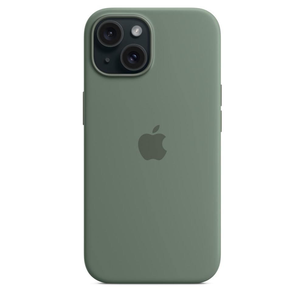 Apple iPhone 15 Silikon Hülle MagSafe Zypresse Schutzhülle