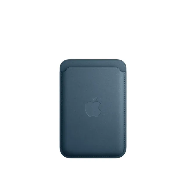 Apple iPhone Feingewebe Wallet MagSafe Pazifikblau Kartenetui