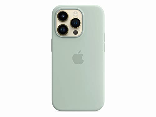 Apple iPhone 14 Pro Silikon Hülle Agavengrün MagSafe