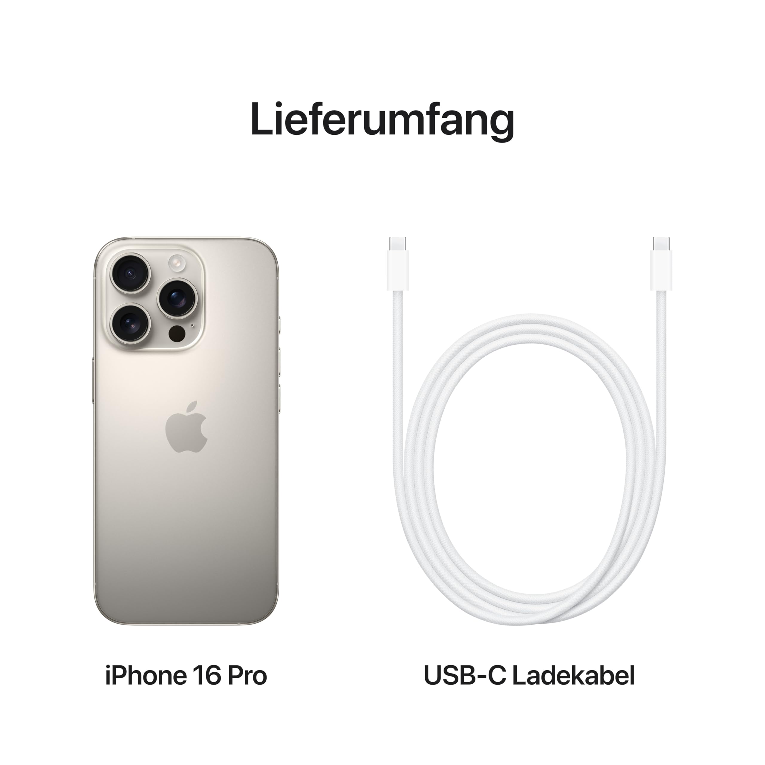 Apple iPhone 16 Pro Smartphone 128 GB Titan Natur 5G