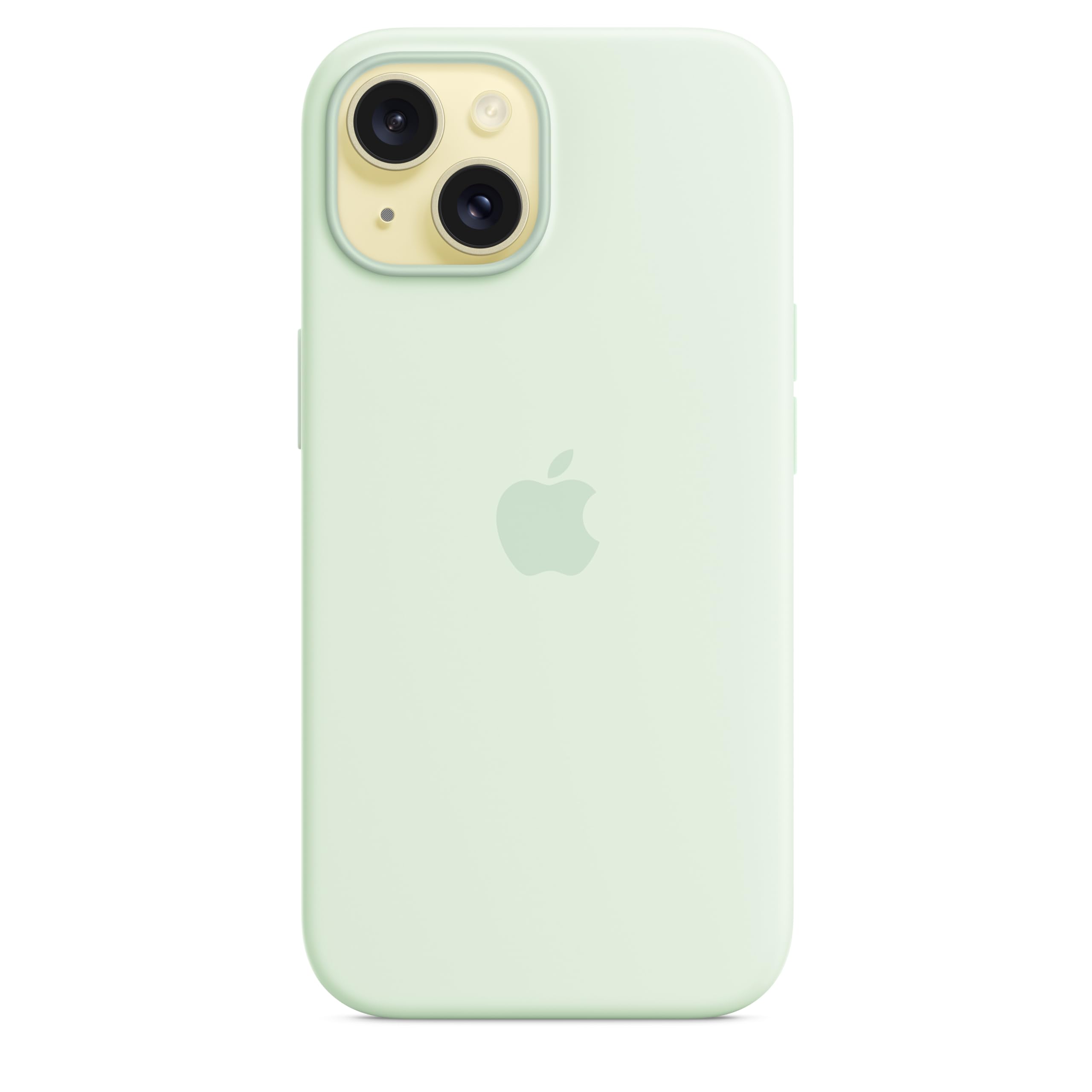 Apple iPhone 15 Silikon Case mit MagSafe Hülle Blassmint