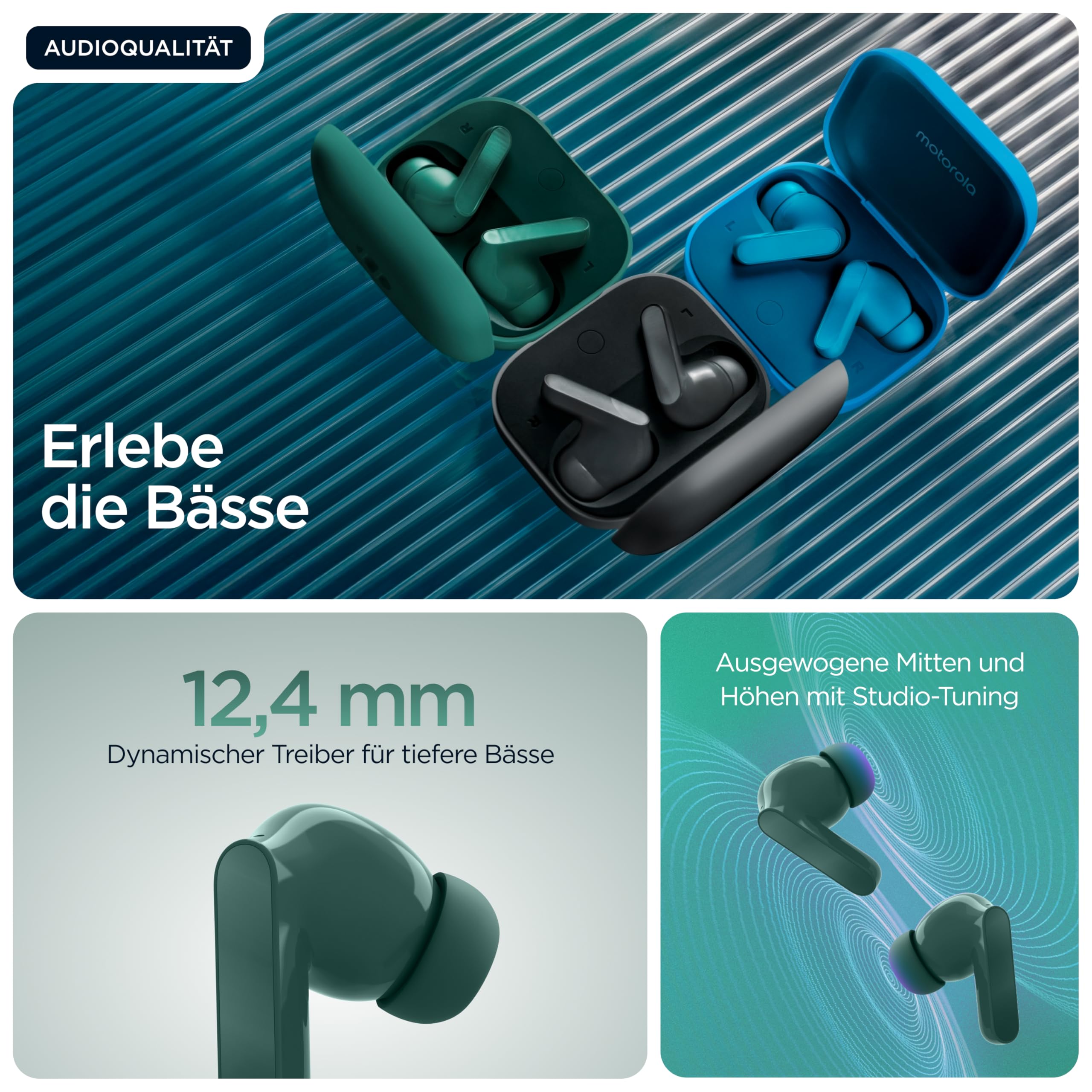 Motorola Moto Buds Bass Kopfhörer Posy Green