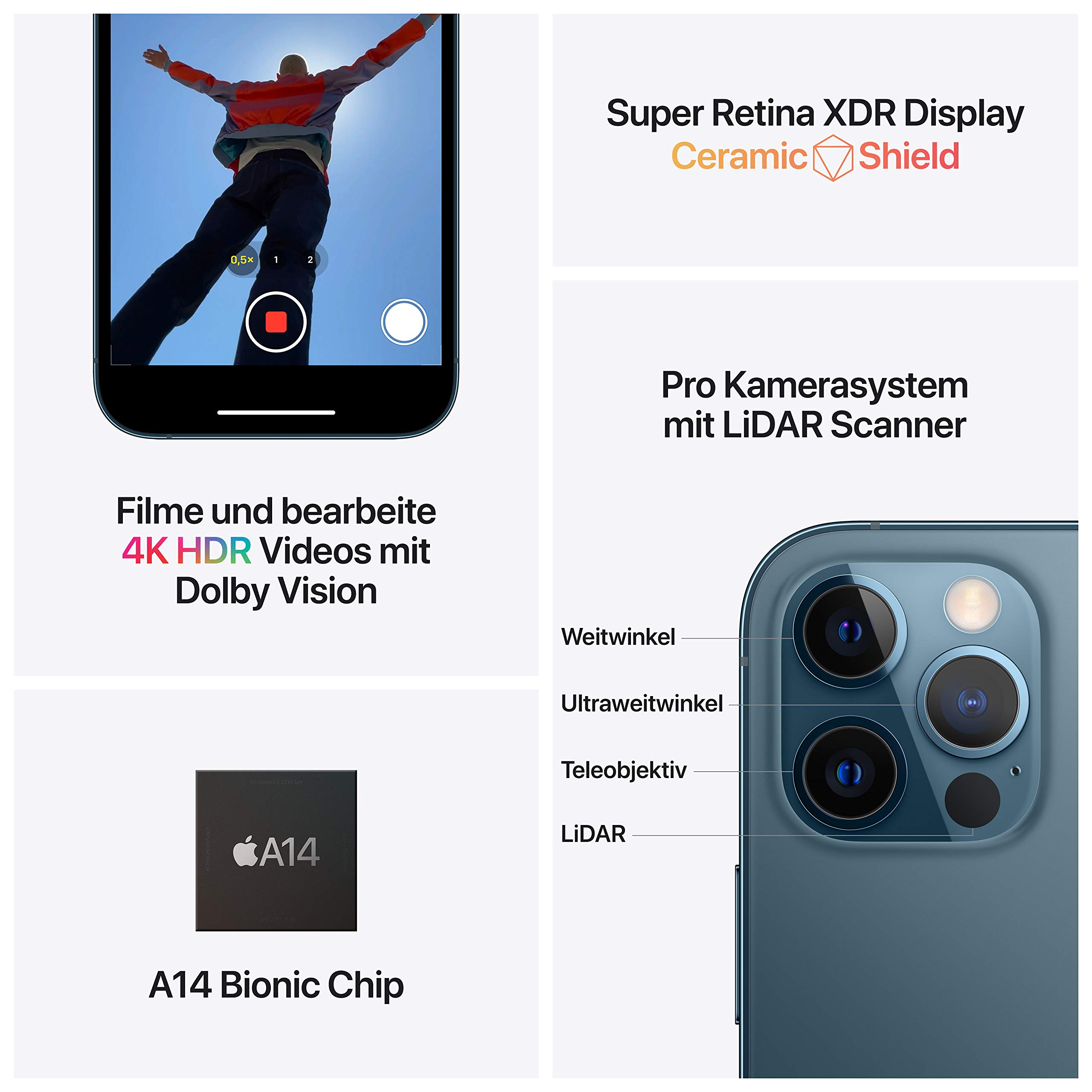Apple iPhone 12 Pro 512 GB Smartphone Silber 5G