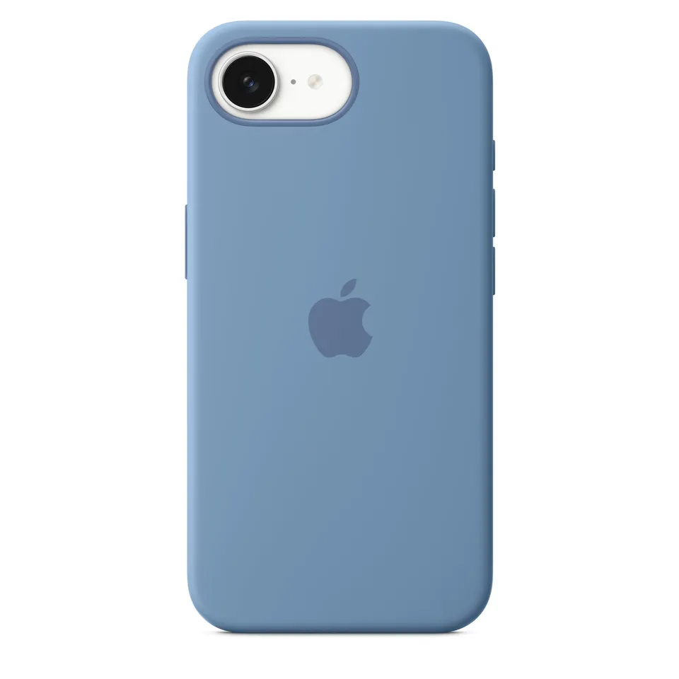 Apple iPhone 16e Silikon Case Hülle Winterblau