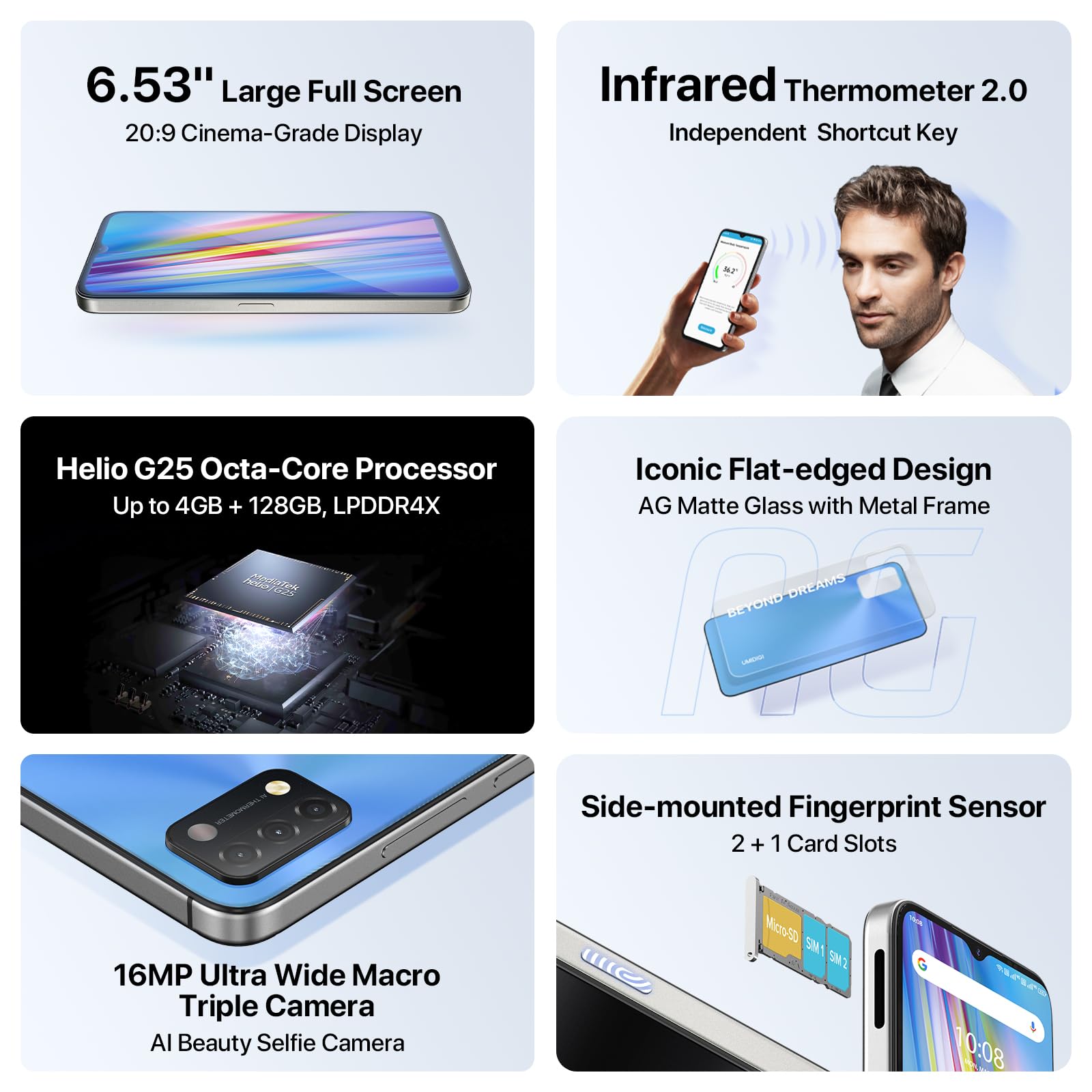 UMIDIGI A11 Smartphone 128GB 6,53 Zoll 5150mAh Android