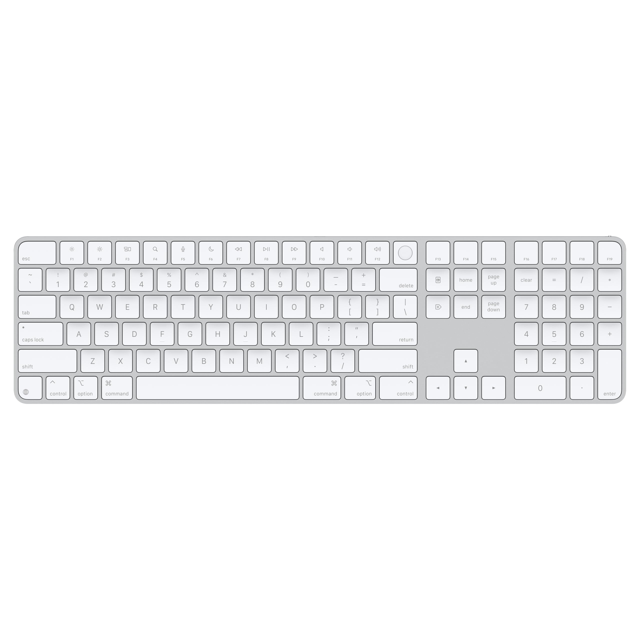 Apple Magic Keyboard Touch ID Ziffernblock Tastatur Weiß Englisch Intl