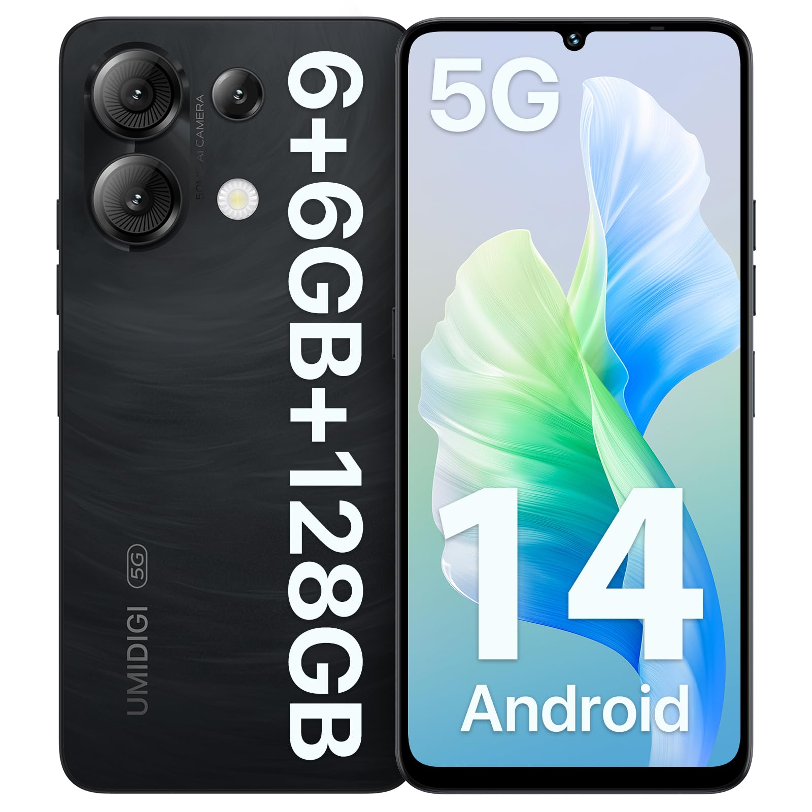 UMIDIGI Note 100 5G Smartphone 12GB+128GB Schwarz